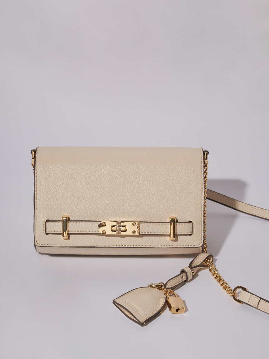 ビジューツイストバックルショルダーバッグ(ハンドバッグ)｜BAGS