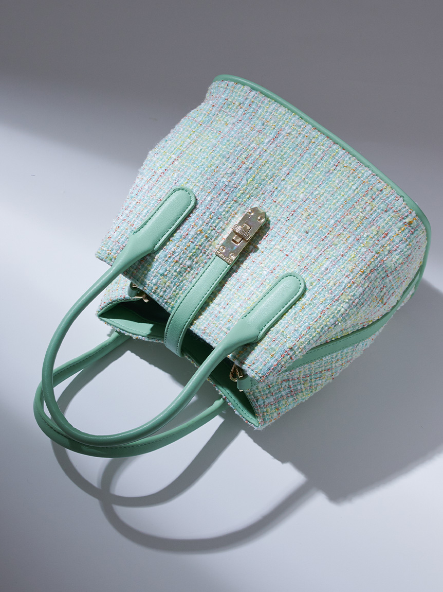 メタルポイントツイードトートバッグ(トートバッグ)｜BAGS（バッグ