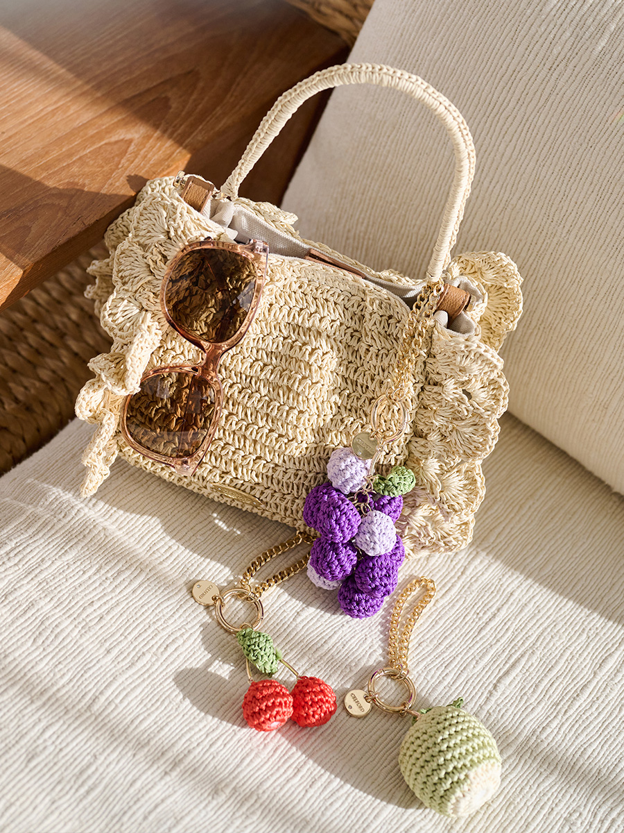 かぎ編みペーパーフリルバッグ(ハンドバッグ)｜BAGS（バッグ