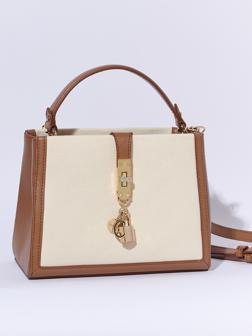 メタルチャームポイントハンドバッグ