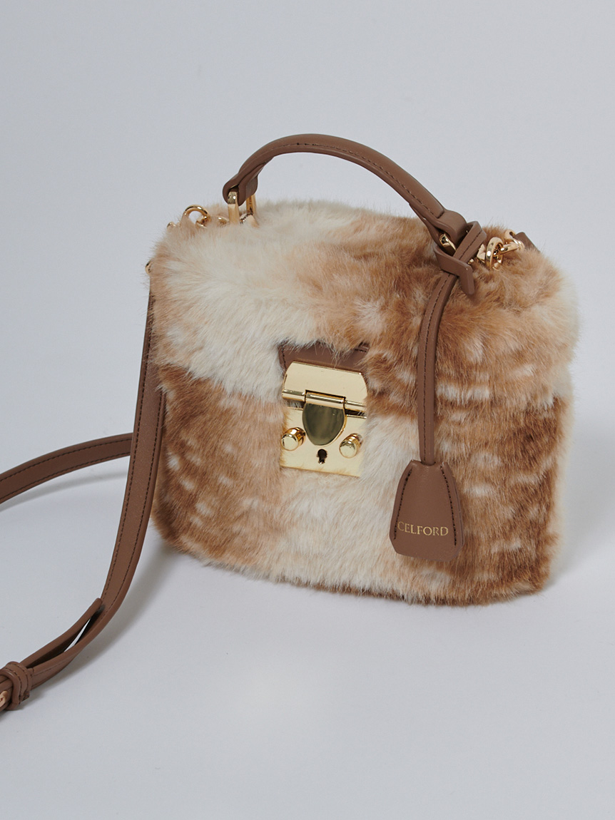 フェイクファーミニバニティバッグ(ハンドバッグ)｜BAGS（バッグ