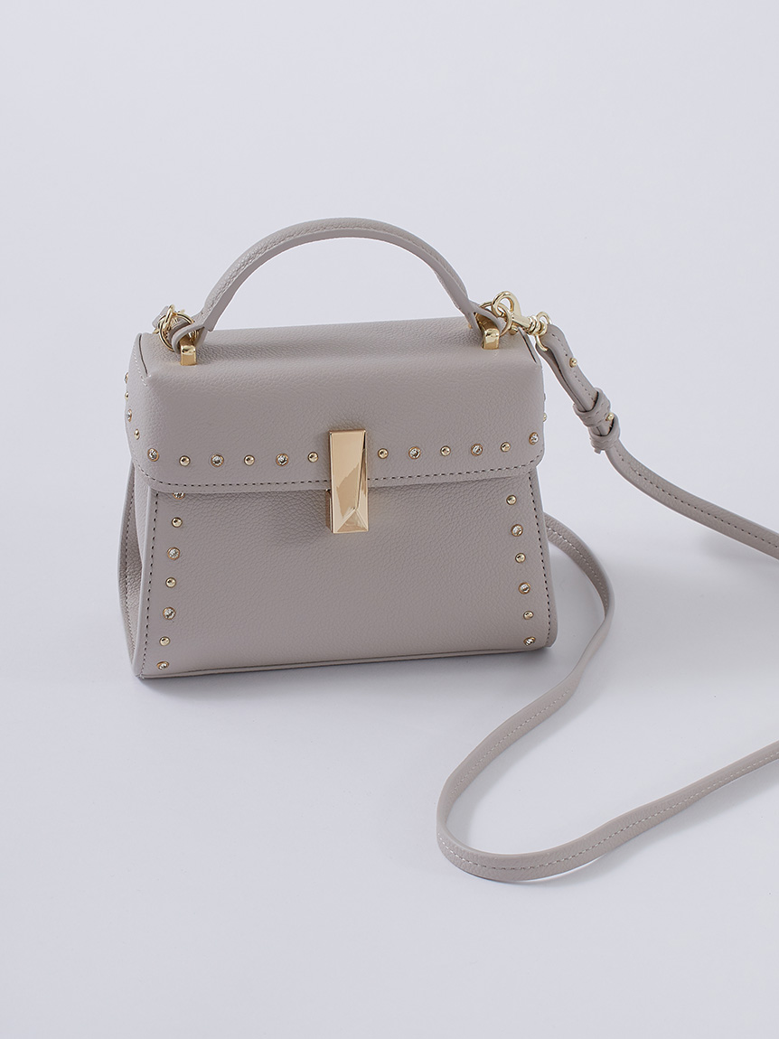 リュタン】ビジュースタッズポシェット(ハンドバッグ)｜BAGS（バッグ
