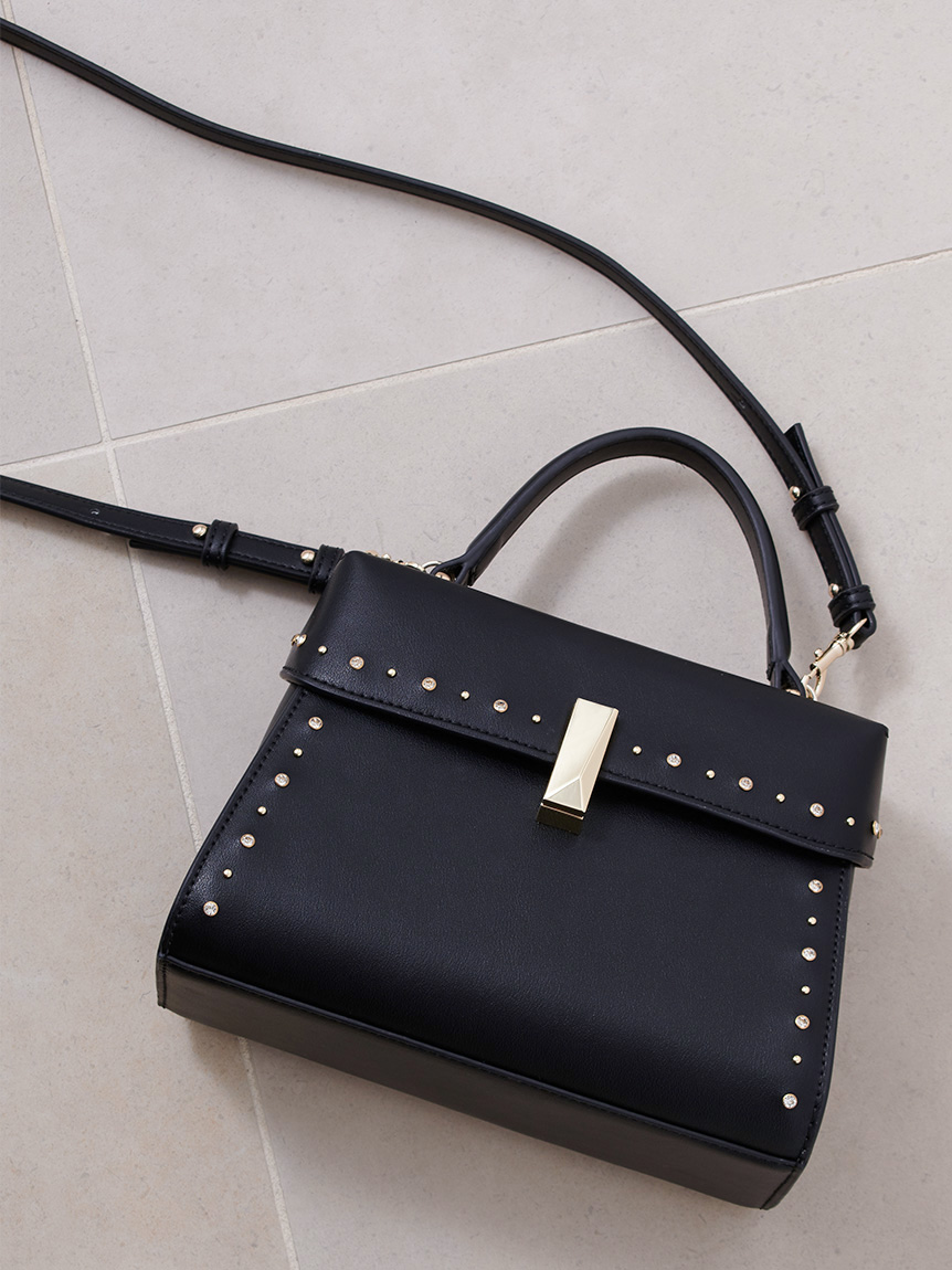 リュタン】ビジュースタッズポシェット（M）(ハンドバッグ)｜BAGS
