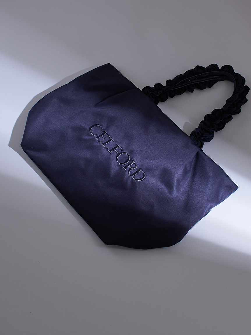 プリュム】フリルラメ刺繍トートバッグ（wide）(ハンドバッグ)｜BAGS