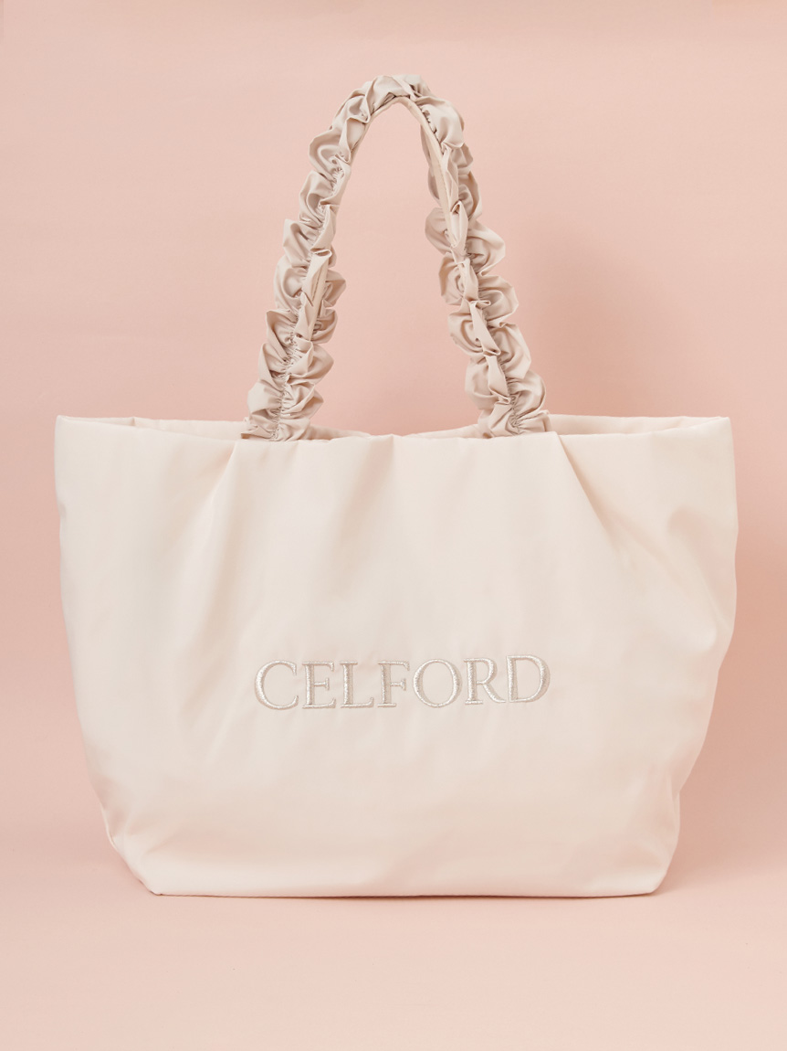 プリュム】フリルラメ刺繍トートバッグ（wide）(ハンドバッグ)｜BAGS