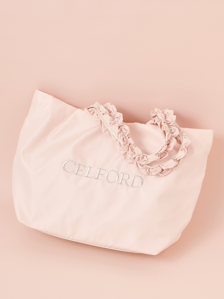 プリュム】フリルラメ刺繍トートバッグ（wide）(ハンドバッグ)｜BAGS