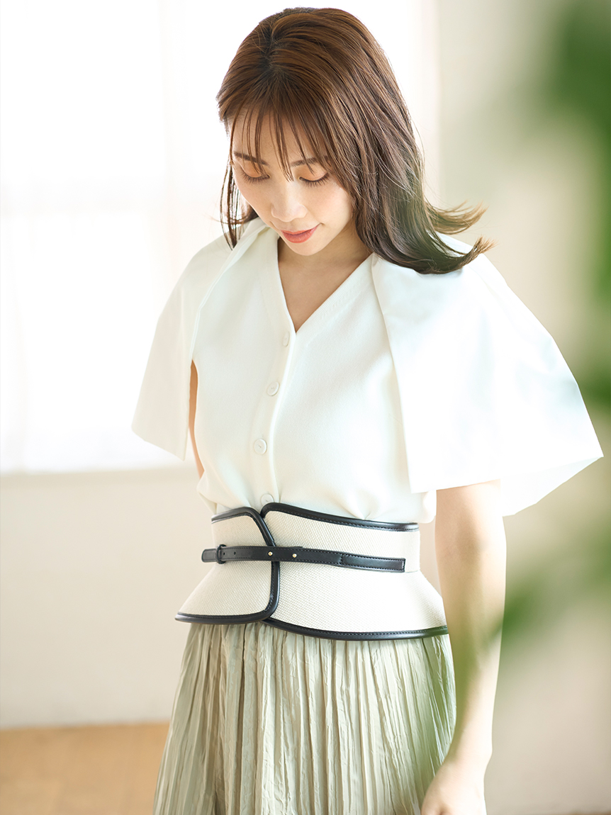 CELFORD×石井美保さんコラボ レーザーカットペプラムベルト - library 