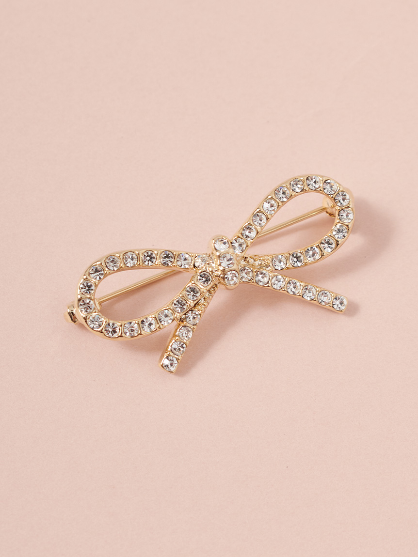 シンプリービジューリボンブローチ(ブローチ)｜ACCESSORIES