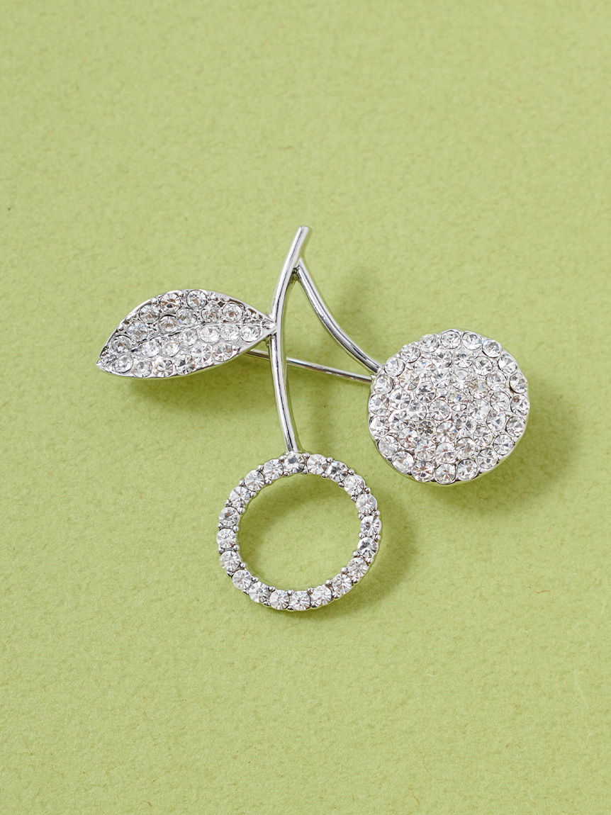 ビジューチェリーピアスブローチ(ブローチ)｜ACCESSORIES