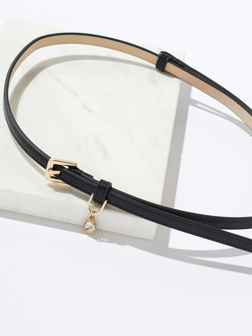 チャーム付きロゴバックルスライドベルト(ベルト)｜FASHION GOODS