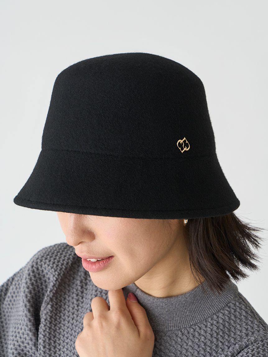 ロゴ付きウールバケットハット(帽子)｜FASHION GOODS（ファッション