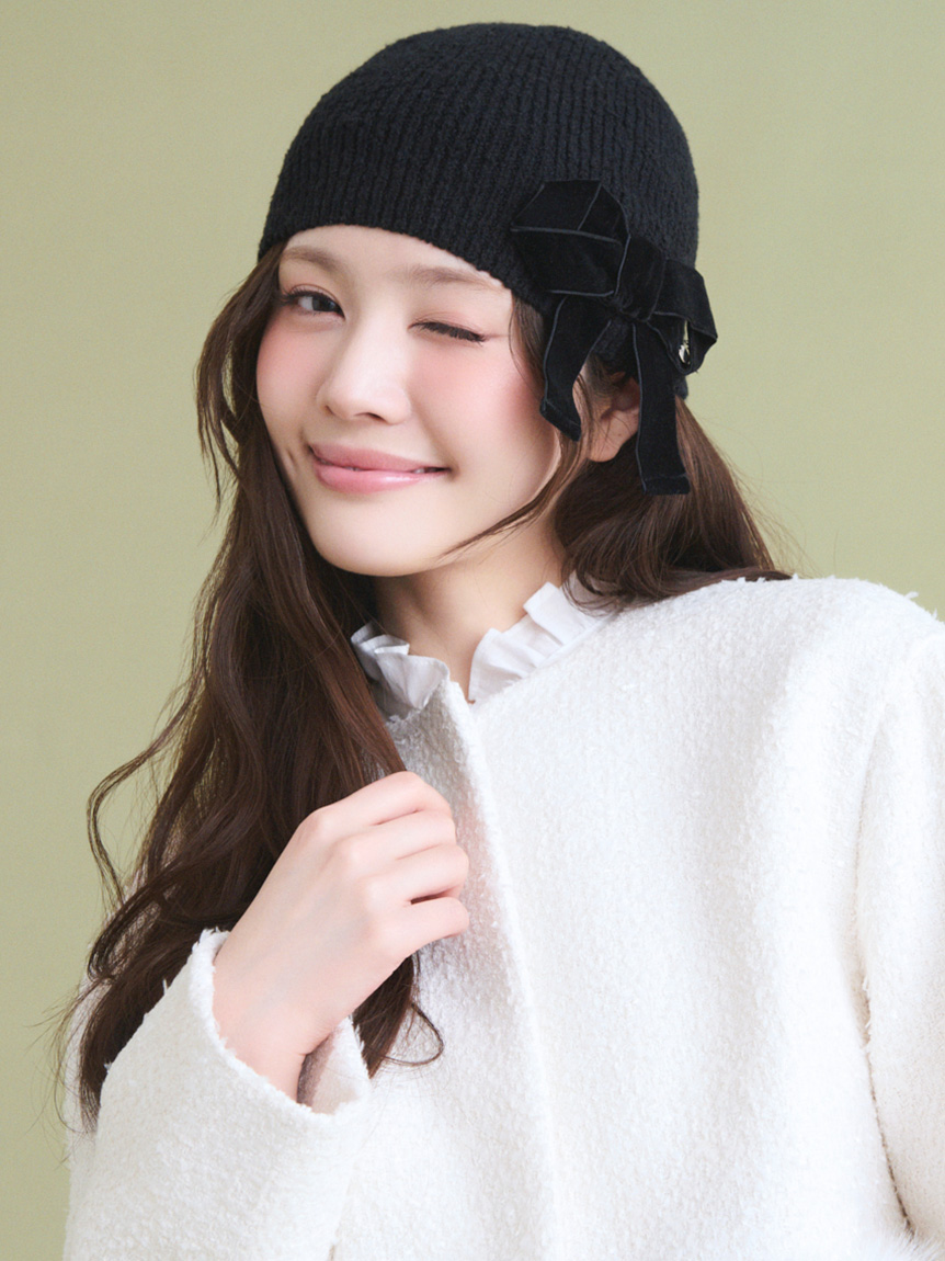ベロアリボンビーニー(ヘアアクセサリー)｜ACCESSORIES（アクセサリー