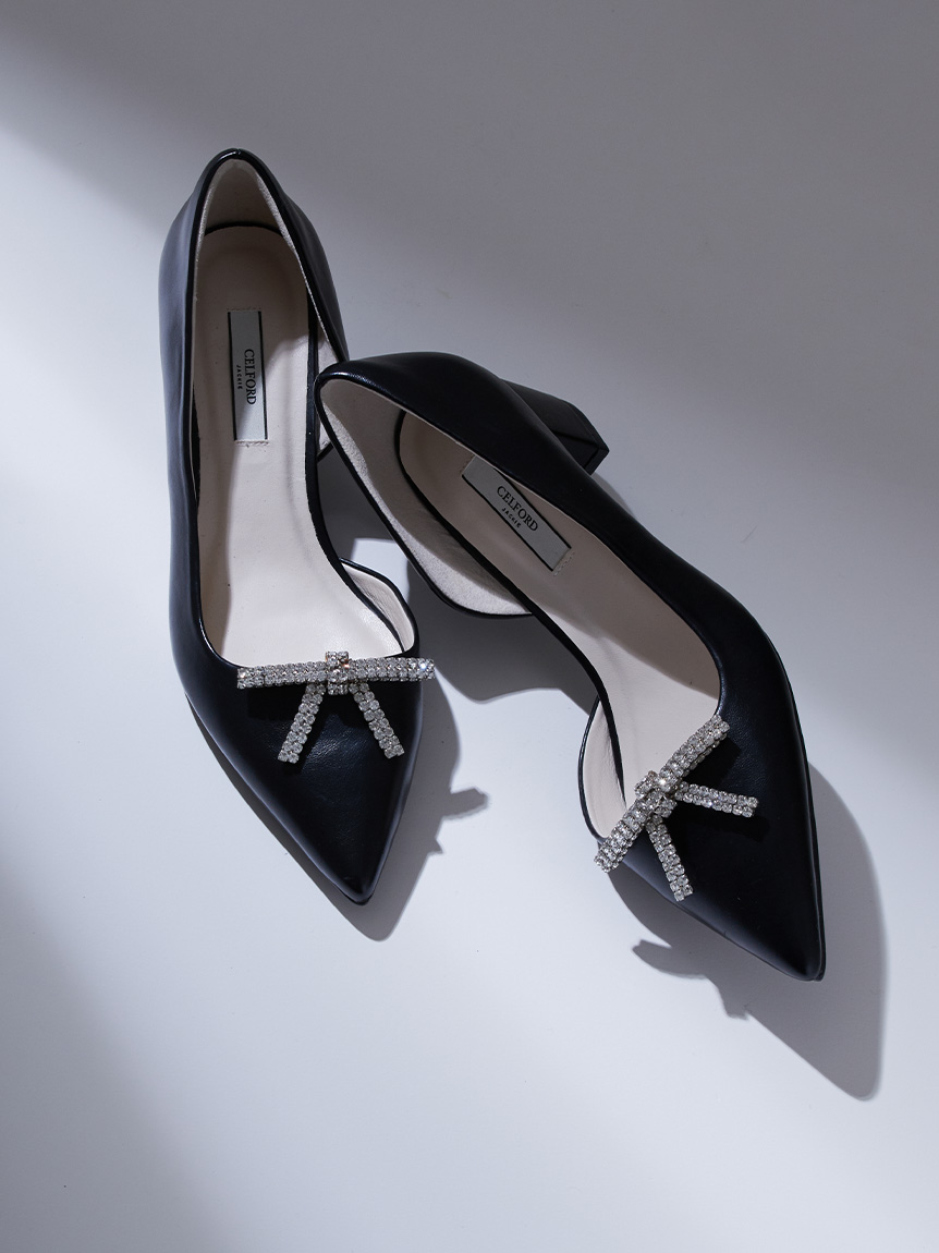 ビジューリボン付きパンプス(パンプス)｜SHOES（シューズ）｜CELFORD