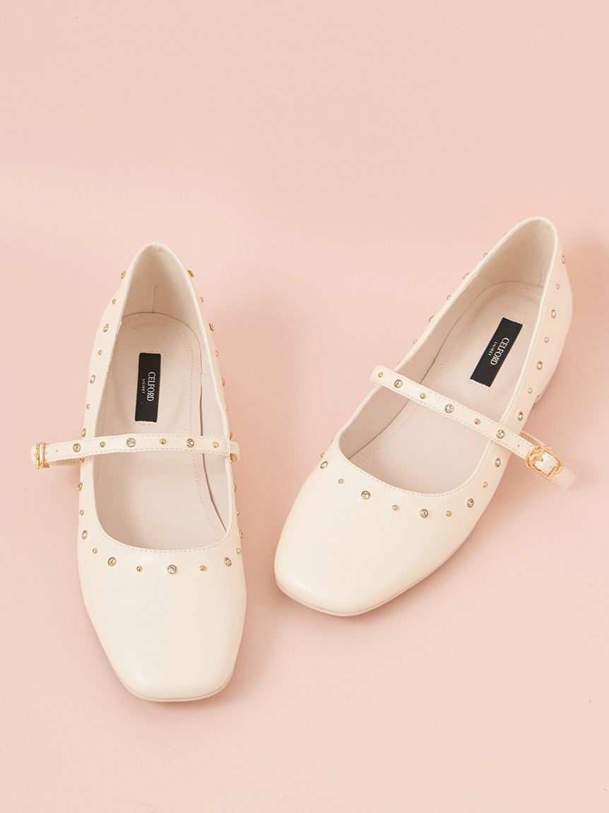 極美品✨セルフォード パールトリミングスニーカー 24SS ホワイト 36 極美品✨セルフォード パールトリミングスニーカー 24SS ホワイト 36