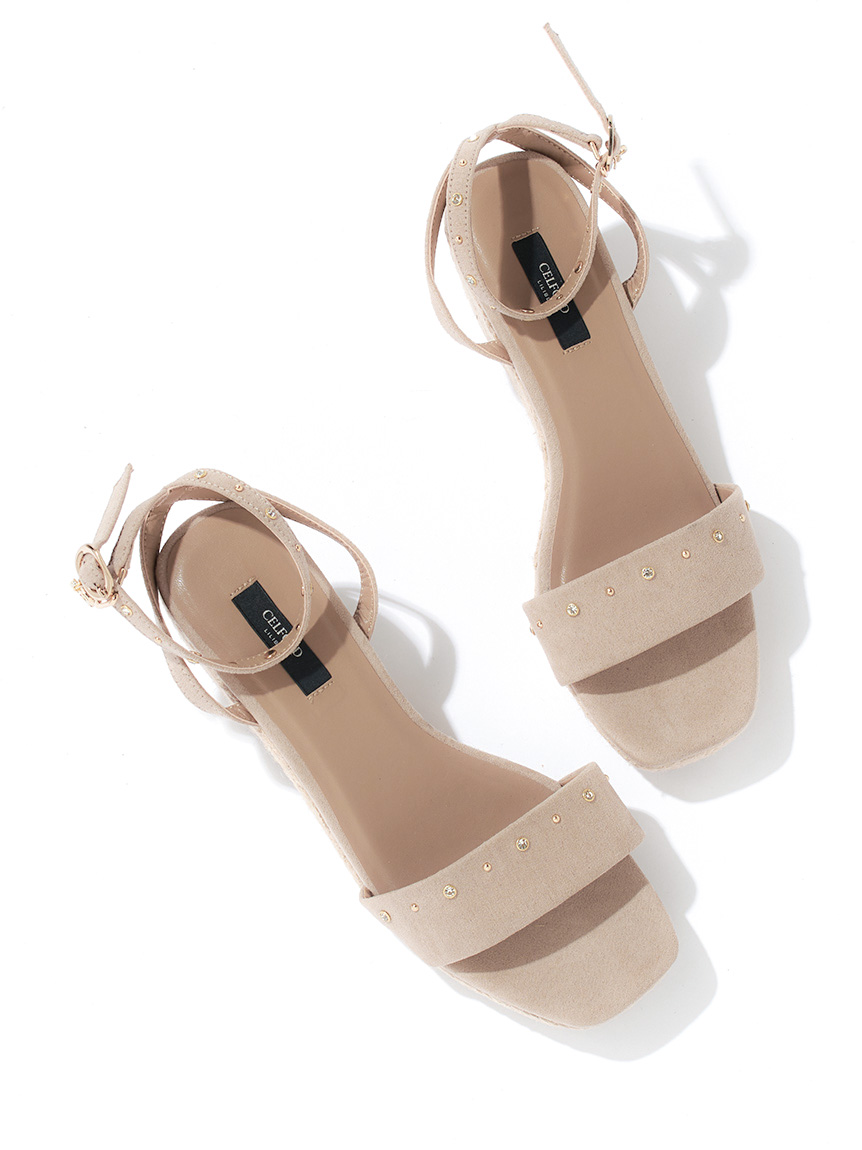 ビジュースタッズウェッジソールサンダル(サンダル・ミュール)｜SHOES