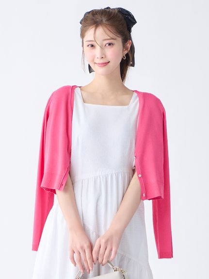 ビジュー釦Vネックカーディガン(カーディガン)｜TOPS（トップス