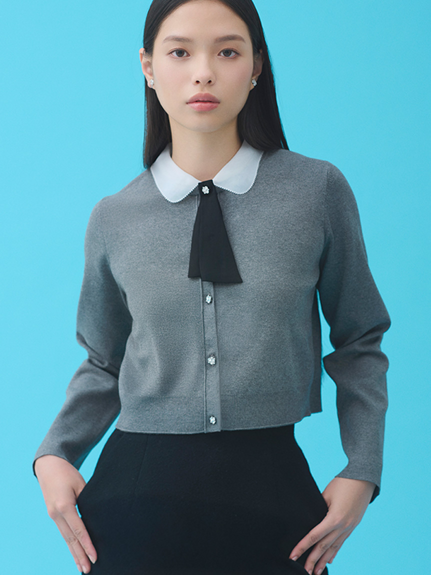 未使用 celford デタッチャブル総針カーディガン CML 36 CELFORD カーディガン デタッチャブル総針カーディガン