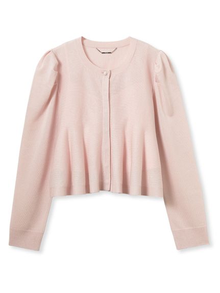 ペプラムシアーニットカーディガン(カーディガン)｜TOPS
