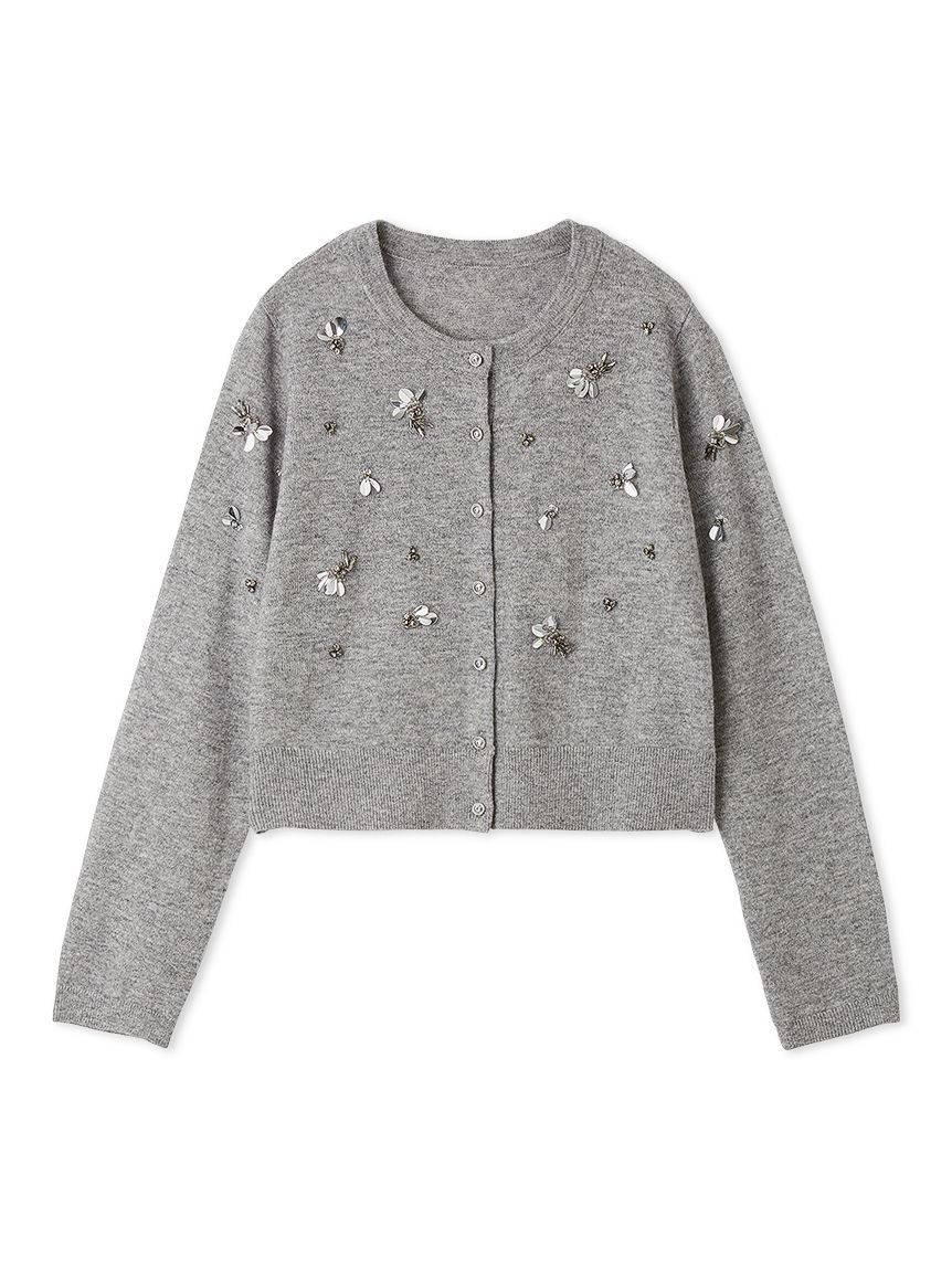 【新品タグ付き】CELFORD ペタルビジューカーディガン ペタルビジューカーディガン(ニットプルオーバー)｜TOPS（トップス