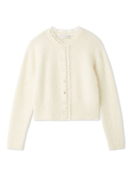 クロップドペプラムカーディガン ※インナー無し オフホワイト セルフォード クロップドペプラムカーディガン ※インナー無し オフホワイト