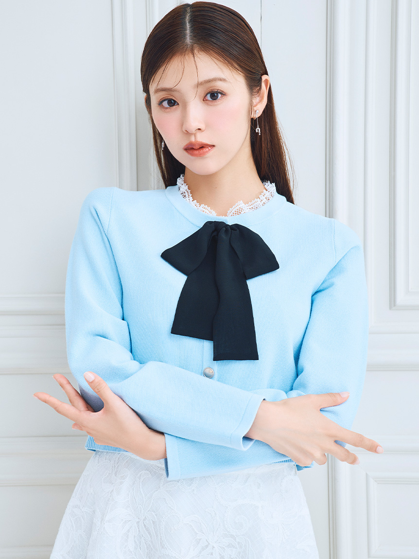 セルフォード　ペプラム　カットワーク　カーディガン　ジャケット　36 セルフォード ペプラム カットワーク カーディガン ジャケット