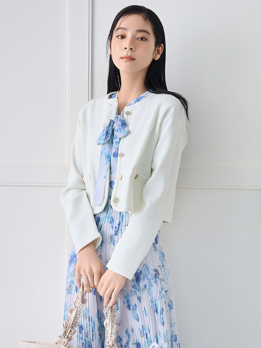 UVカット】トリム刺繍カーディガン(カーディガン)｜TOPS（トップス