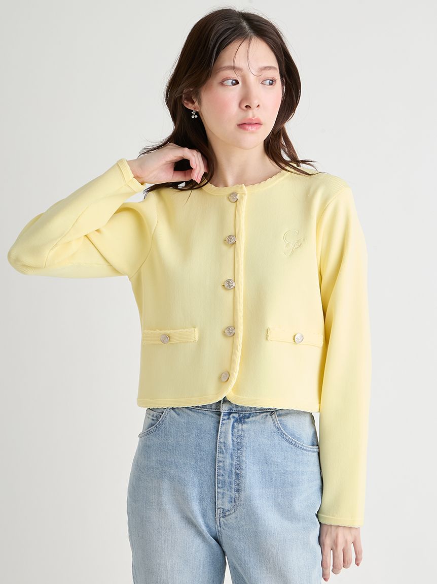 UVカット】トリム刺繍カーディガン(カーディガン)｜TOPS（トップス