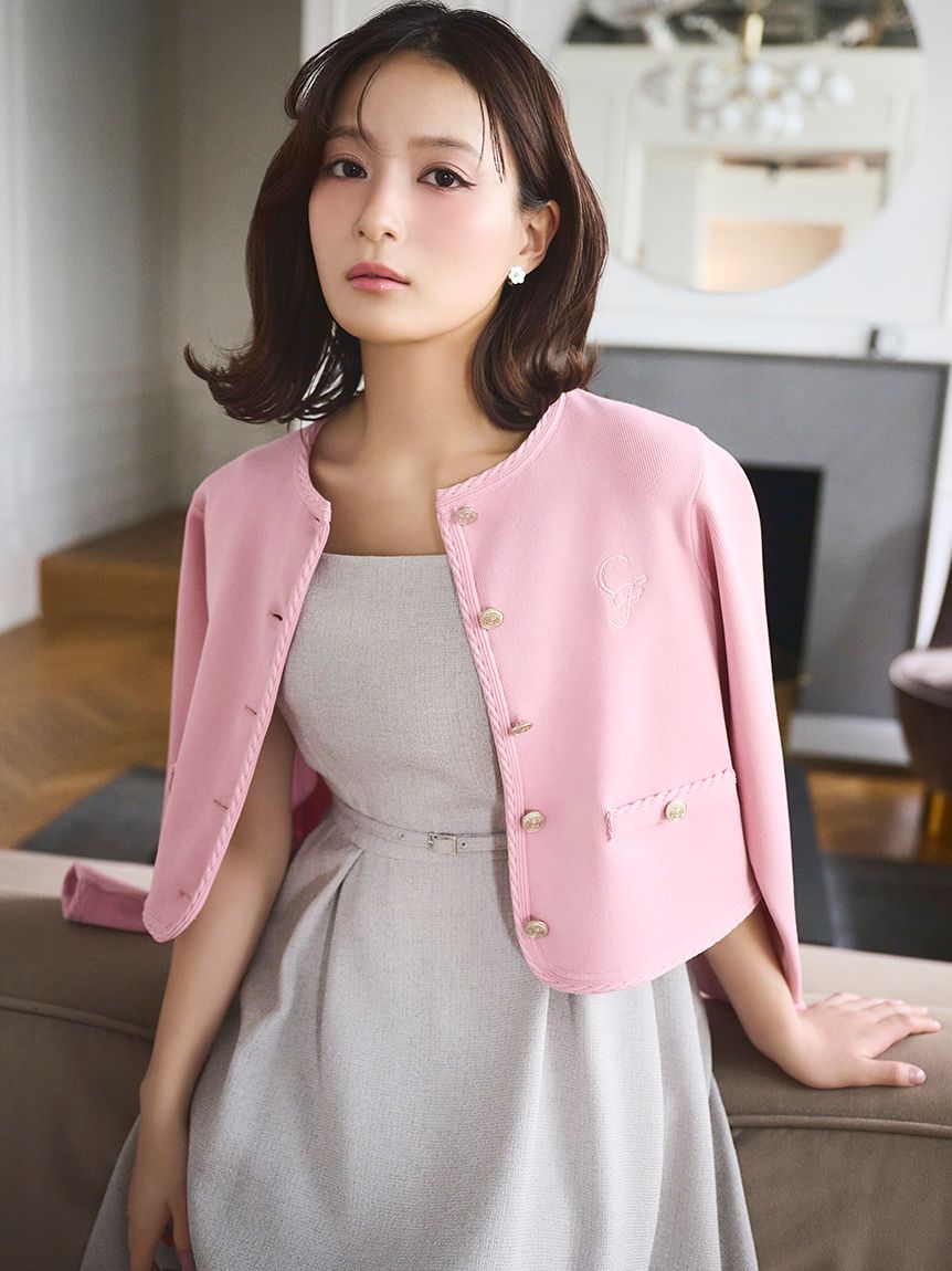 UVカット】トリム刺繍カーディガン(カーディガン)｜TOPS（トップス