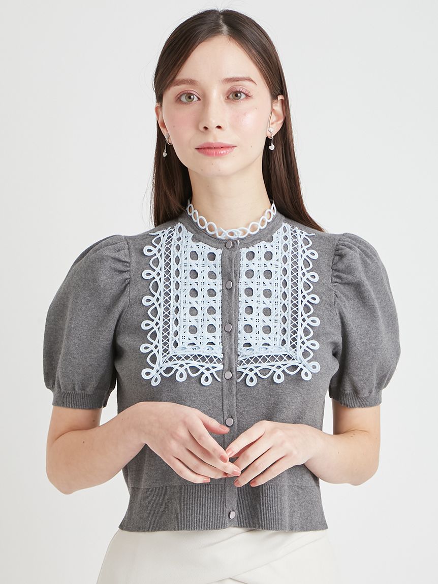 UVカット】ビブヨークレースカーディガン(カーディガン)｜TOPS