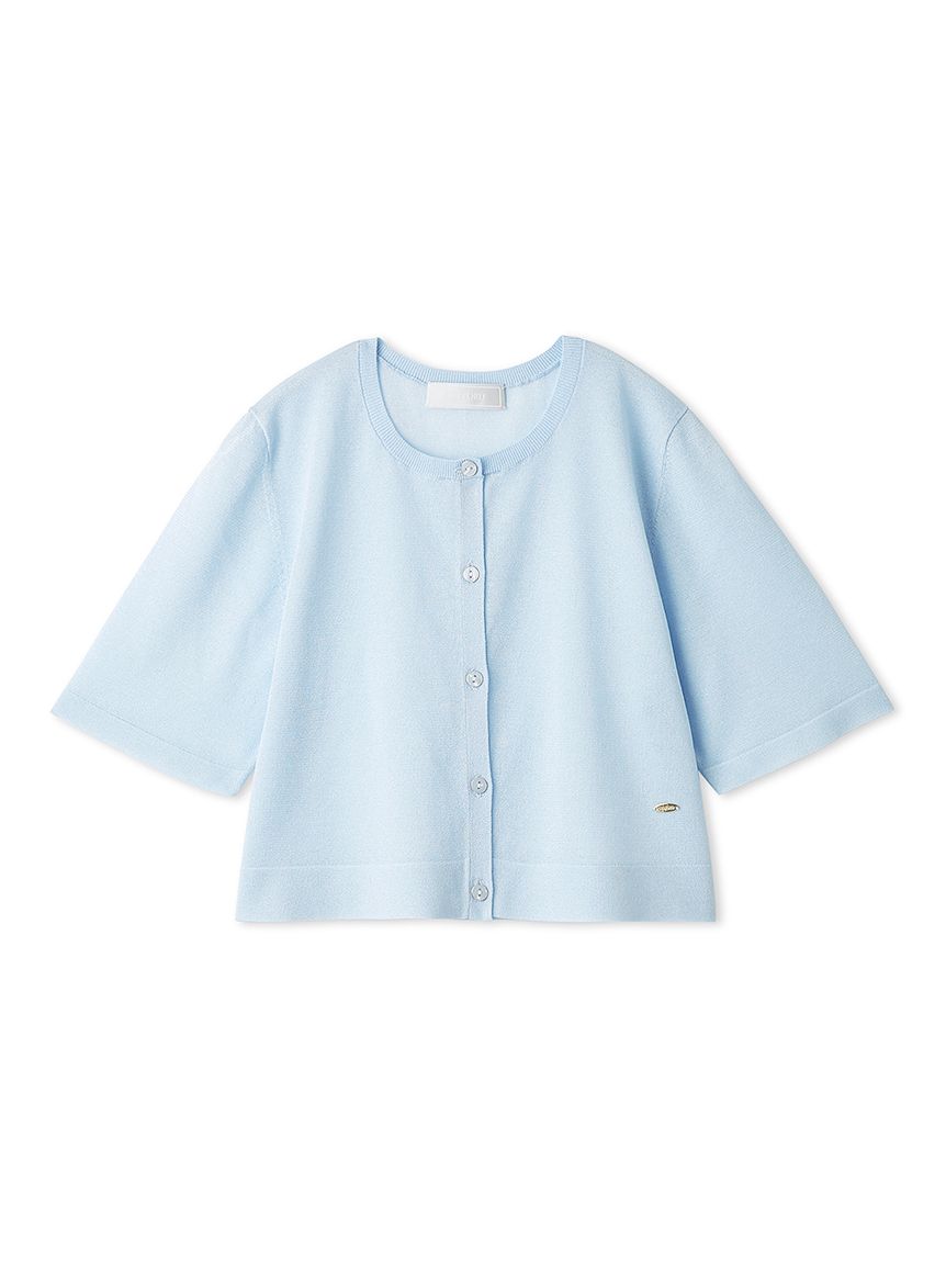 洗える】ハーフスリーブシアーニットカーディガン(カーディガン)｜TOPS