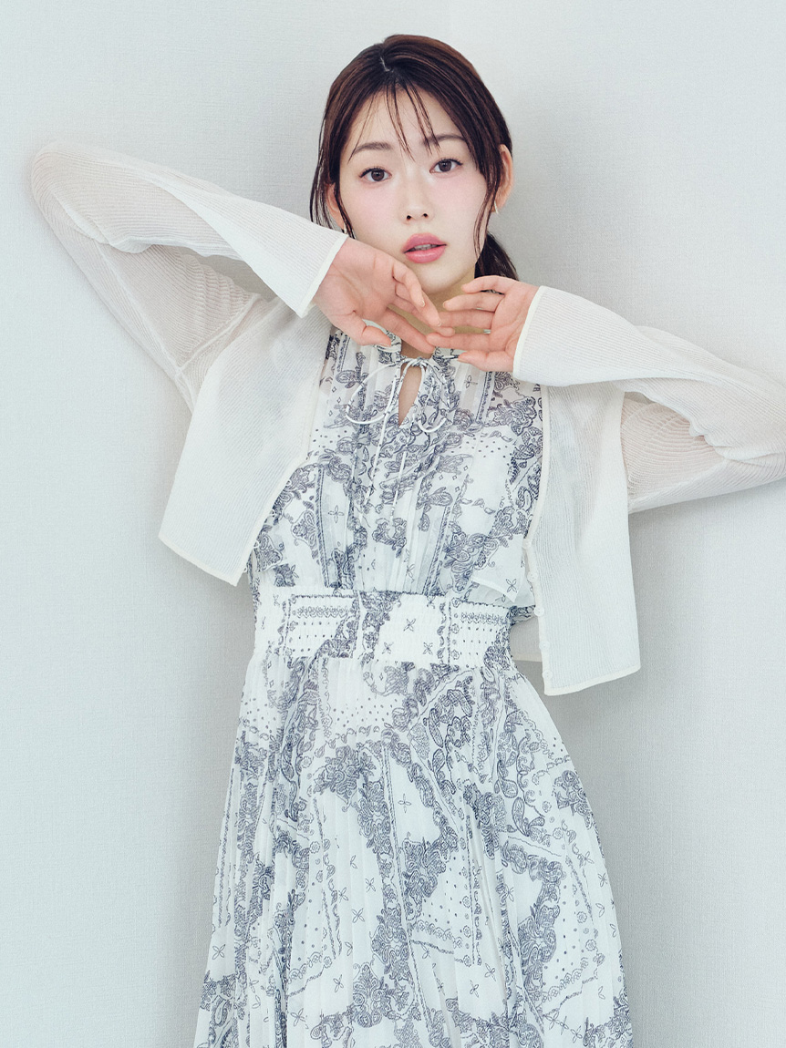 シアーリブカーディガン