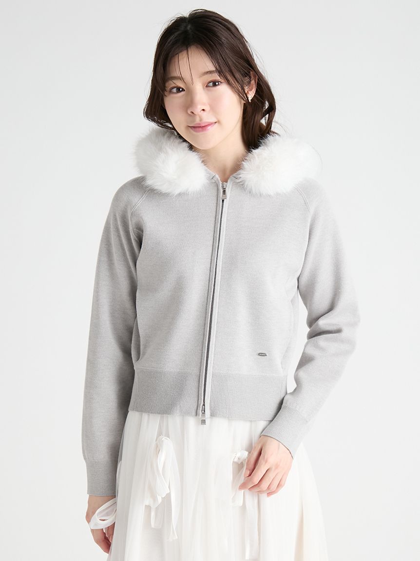 ファーフードパーカー(カーディガン)｜TOPS（トップス）｜CELFORD