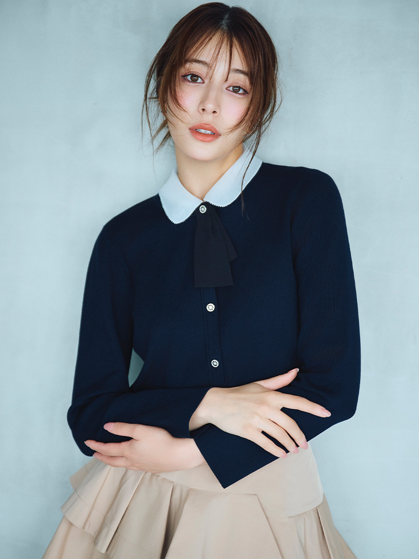 デタッチャブル総針カーディガン(ニットプルオーバー)｜TOPS（トップス