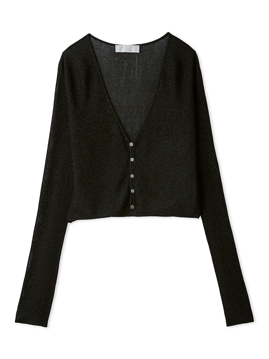 洗える】ラメシアーリブカーディガン(カーディガン)｜TOPS（トップス