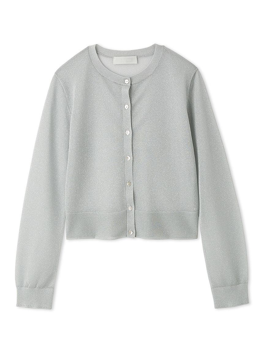 シアーラメクルーネックカーディガン(カーディガン)｜TOPS（トップス