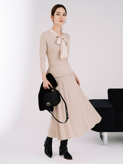 ボウタイシフォンニットワンピース ニットワンピース Dress ドレス Celford セルフォード の通販サイト 公式