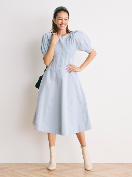 ベア風ホールガーメントワンピース(ニットワンピース)｜DRESS（ドレス 