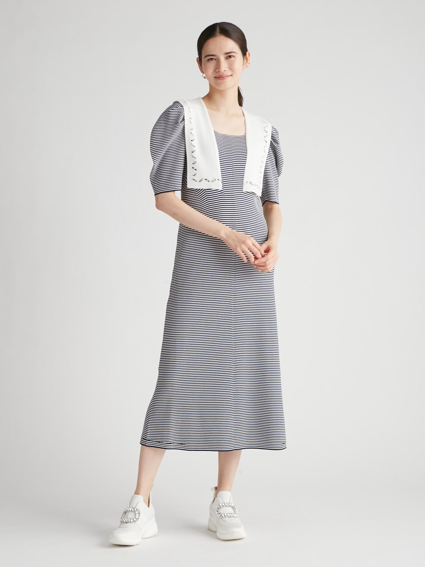 セーラーカラーニットワンピース(ニットワンピース)｜DRESS（ドレス 