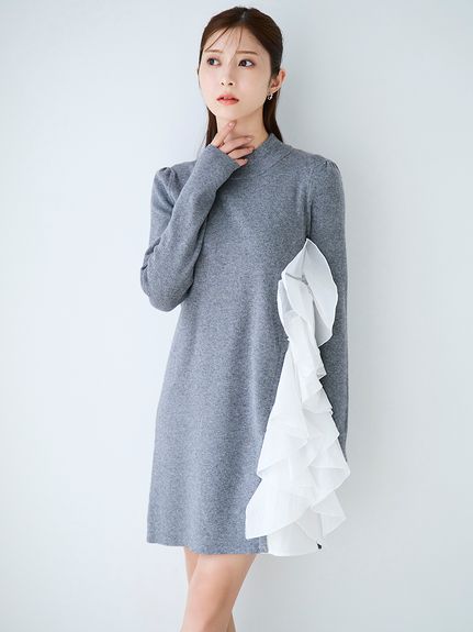 ラッフルデザインドッキングニットワンピ(ニットワンピース)｜DRESS（ドレス）｜CELFORD（セルフォード）の通販サイト 【公式】