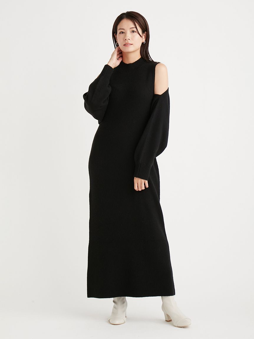 ボレロカーデ付ニットワンピース(デイリーワンピース)｜DRESS