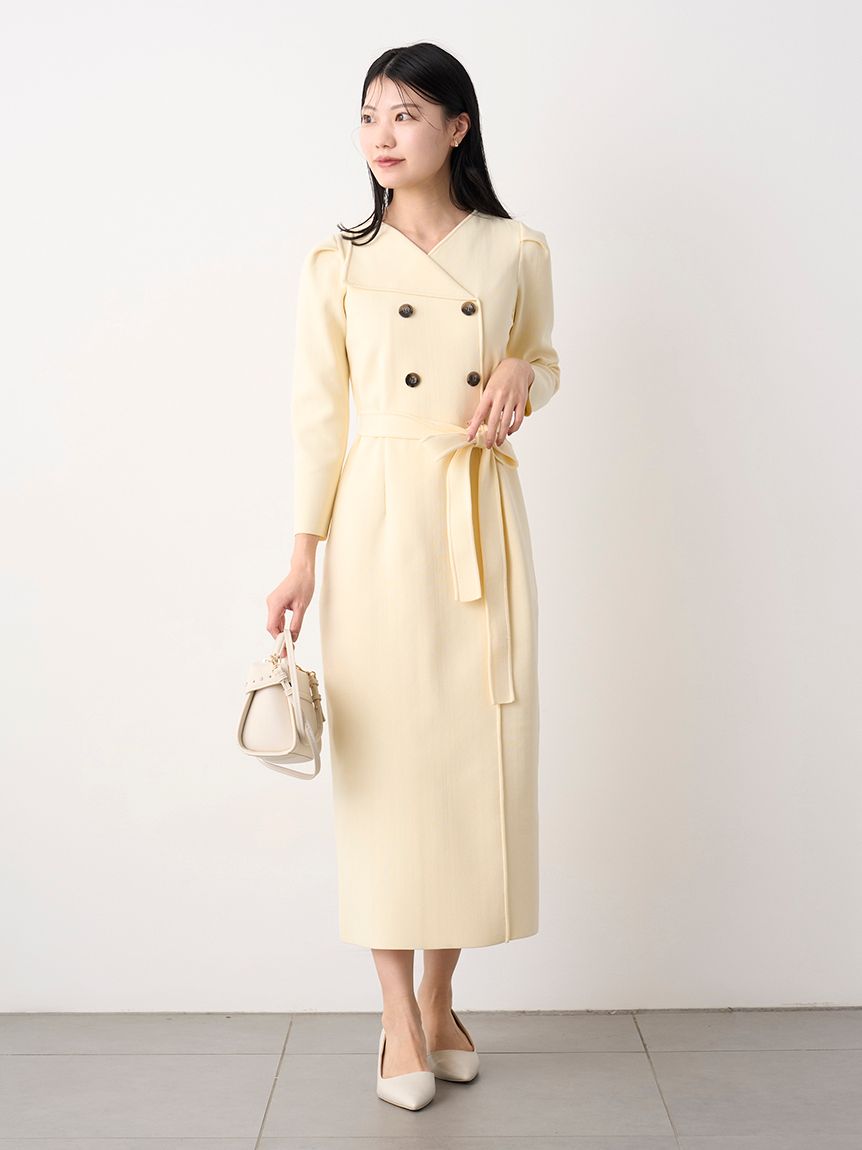 アシメカラーニットタイトワンピ(フォーマルワンピース)｜DRESS