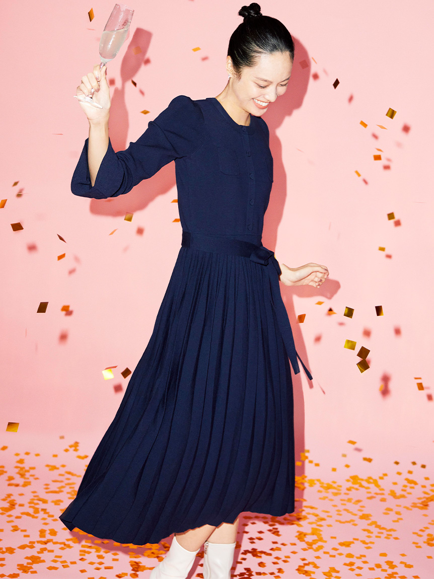 Premium スプリングニットドレス(ニットワンピース)｜DRESS