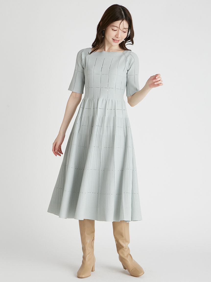 新品タグ付】CELFORD 23AW 赤ニット ディフォーメーションワンピース