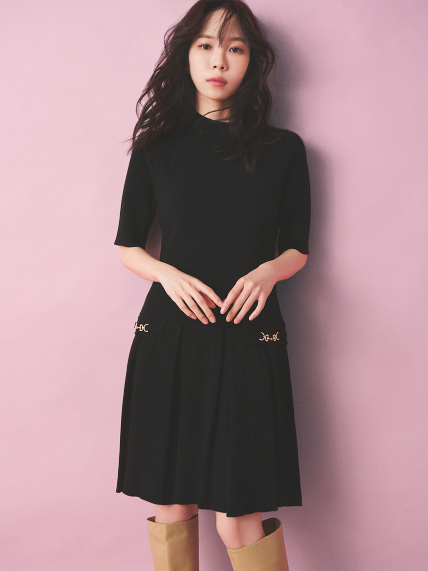 プリーツニットワンピース(デイリーワンピース)｜DRESS（ドレス