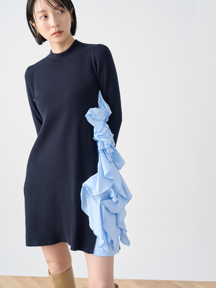 CELFORD ドレープタイトカットワンピース セール】ドレープタイトカットワンピース（ワンピース