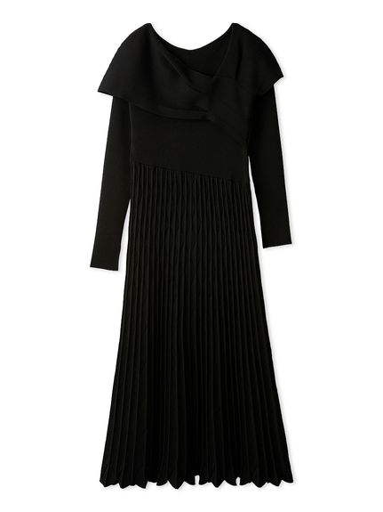 美品 CELFORD ニットワンピース ティアード レース 黒 ロング 36 DRESS（ドレス） 通常商品のアイテム｜CELFORD（セルフォード