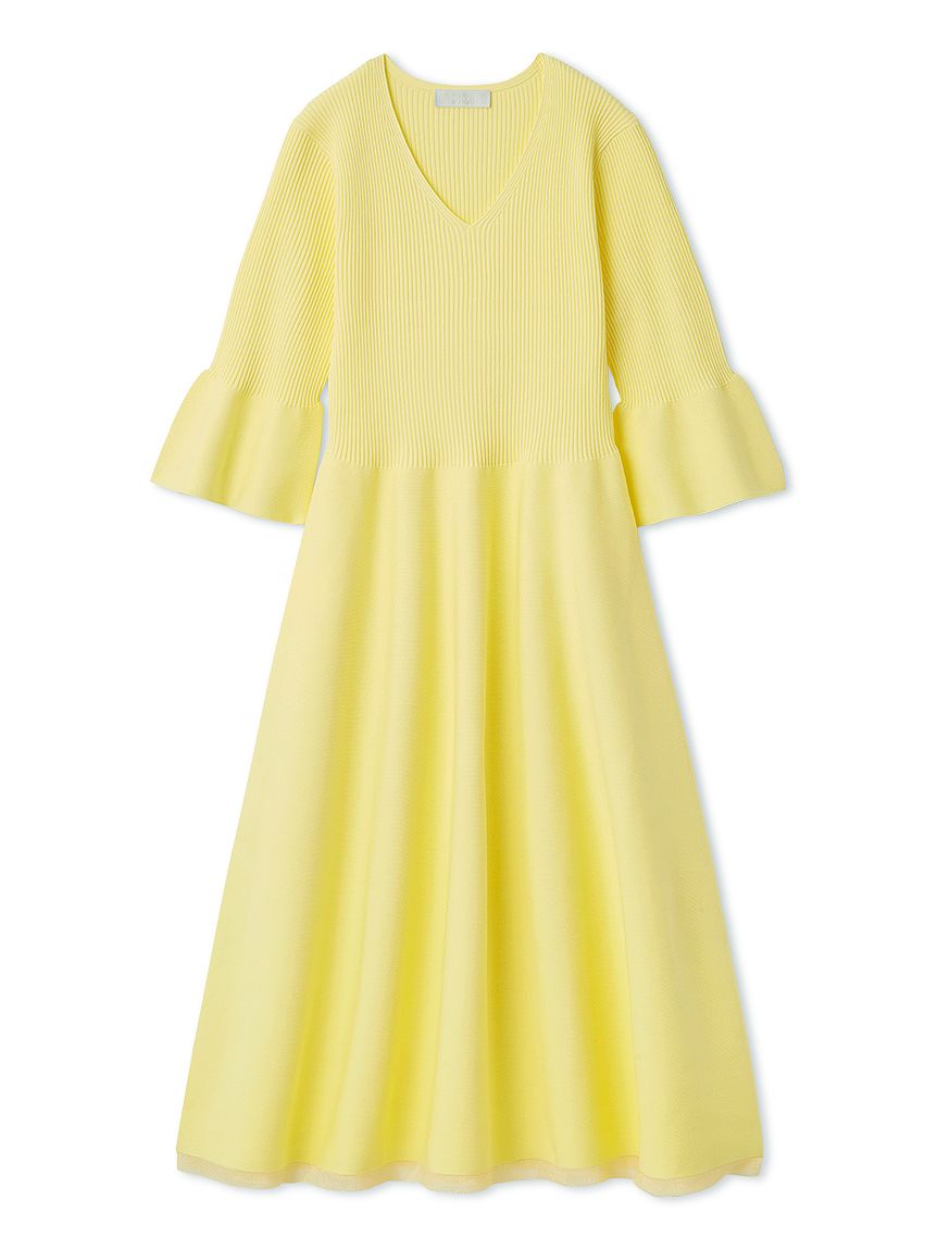 洗える】ベルスリーブホールガーメントワンピース(フォーマル