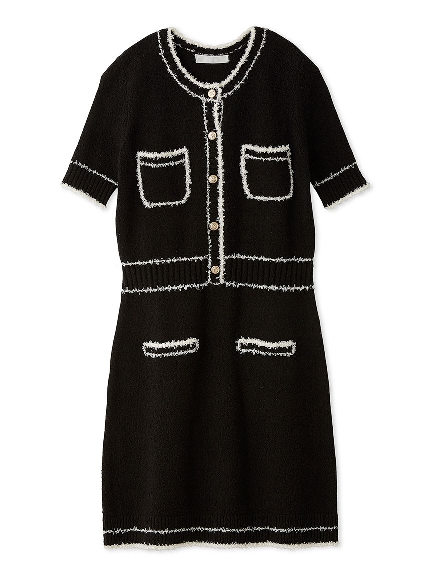 りんりん/セルフォードワンピース リボンヤーントリムニットワンピース(ロングワンピース)｜DRESS