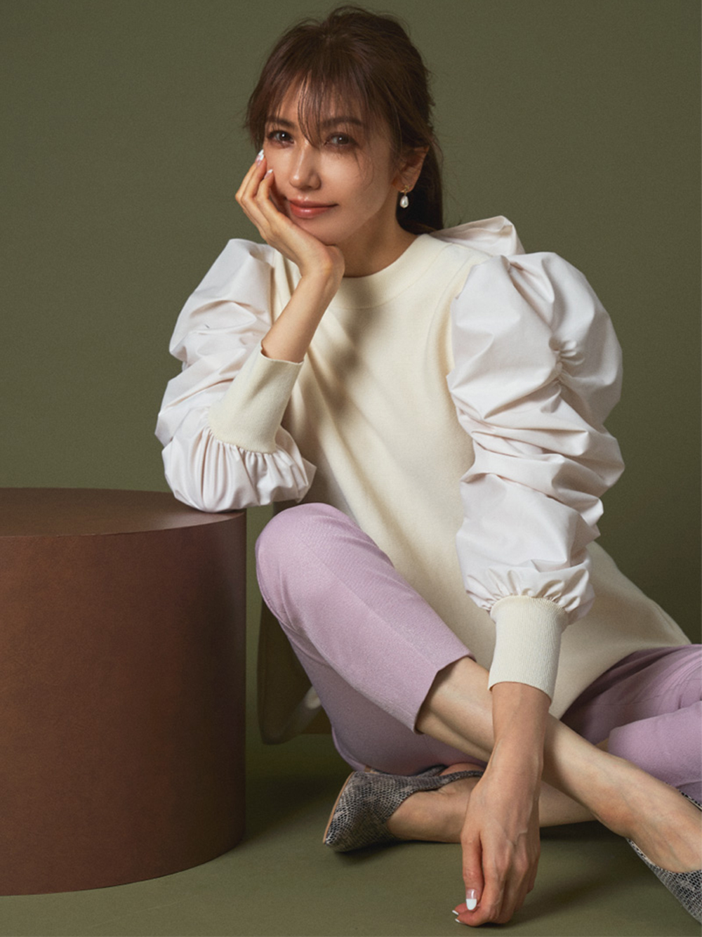 高い品質 バックリボンニットプルオーバー