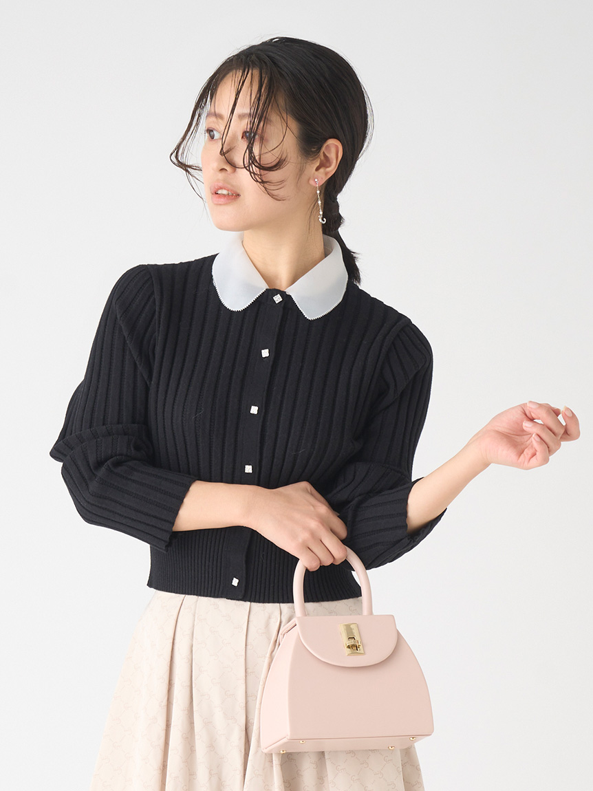 デタッチャブルボウ＆カラーカーデ(カーディガン)｜TOPS（トップス